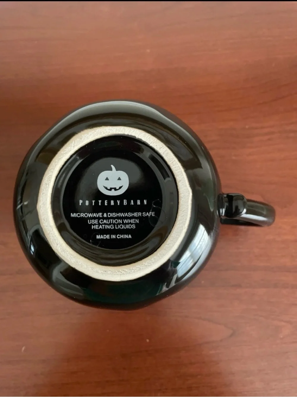 Pottery Barn Black Ceramic Vampire Bat Mug (Retired)